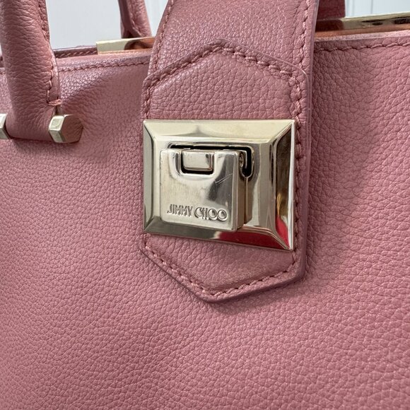Jimmy Choo Pink Leather Marianne Shoulder Bag - Picture 2 of 2
